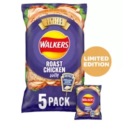 Walkers Roast Chicken w/ Heinz Mayo 5 Pack 125g (4.4oz) X 18