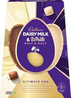 Dairy Milk & White Half & Half Ultimate Egg 372g (13.1oz) X 4