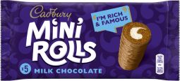 Cadbury Mini Rolls 5's 144g (5.1oz) X 12