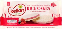 Kelkin Triple Berry Yoghurt Rice Cake 100g (3.5oz) X 12