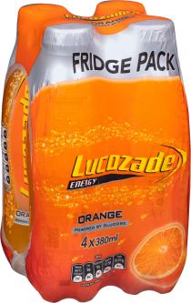 Lucozade Orange 4 Pk 380ml (12.8fl oz) X 6