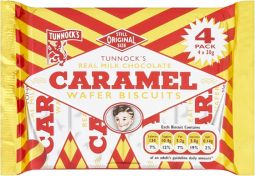 Tunnocks Caramel Wafers 4 Pack 125g (4.4oz) X 20