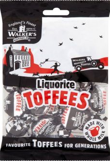 Walkers Nonsuch Liquorice Toffee 150g (5.3oz) X 12