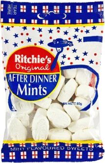 Ritchies After Dinner Mints Bag 80g (2.8oz) X 18