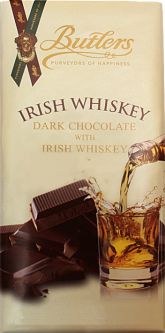 Butlers Irish Whiskey Dark Chocolate Bar 100g (3.5oz) X 10