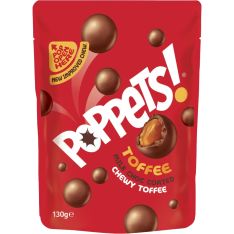 Poppets Chocolate Toffee Pouch 130g (4.6oz) X 9