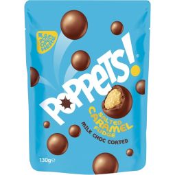 Poppets Salted Caramel Pouch 130g (4.6oz) X 9