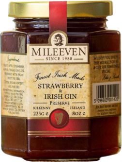 Mileeven Strawberry & Irish Gin Preserve 225g (7.9oz) X 12