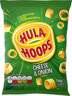KP Hula Hoops Cheese & Onion 34g (1.2oz) X 32