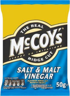 McCoys Salt & Vinegar 45g (1.6oz) X 36