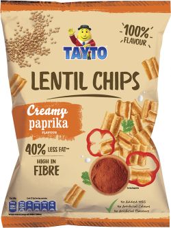 Tayto Lentil Chips Paprika 110g (3.9oz) X 12