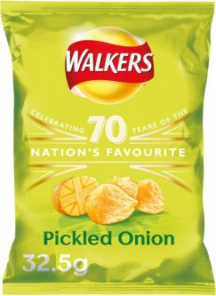 Walkers Pickle Onion 32.5g (1.1oz) X 32