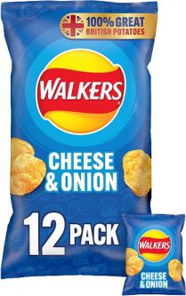 Walkers Cheese & Onion 12 Pack 300g (10.6oz) X 15