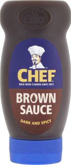 Chef Brown Sauce Squeezy 485g (17.1oz) X 12
