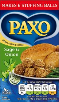 Paxo Sage & Onion Stuffing 85g (3oz) X 12