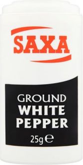Saxa White Pepper 25g (0.9oz) X 12