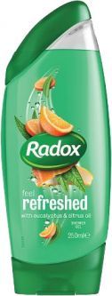 Radox Refresh (Green) Shower & Shampoo 250ml (8.8fl oz) X 6