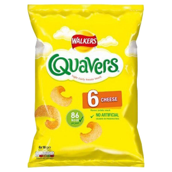 Walkers Quavers 6 Pack 16g (0.6oz) X 20